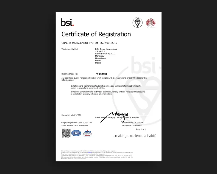 Document: ISO 9001:2015 Certification